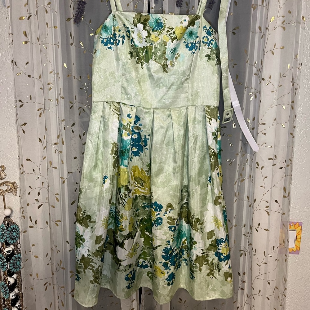 Floral Green Dress